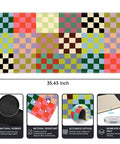 Retro Checkered Desk Mat Large Mouse Pad For Gaming And Work Ultra Smooth Surface Anti Slip With Stitched Edges XXL