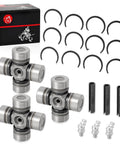 Front And Rear Prop Shaft U Joint Kit For General 1000 Ranger 1000 Diesel And RZR 900 1000 2011 2023 Direct Fit Replacement OEM 2202015 2203703 3235616 3235500 3260104, showing U-Joints and pin set with retaining clips.