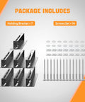 Package includes brackets and screws for Heavy Duty Ceiling Garage Storage Racks For Bins And Totes, Space Saving Overhead Organizer.