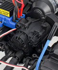 Close-up of 2Speed Transmission Gearbox With Internal Gears And Servo For One Tenth RC Crawler Car TRX4 TRX6 Upgrade Parts.