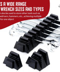 Slick Modular Wrench Organizer System With 48 Magnetic Holders For Tool Box Drawers Heavy Duty Wrench Rack shown with wrenches stored