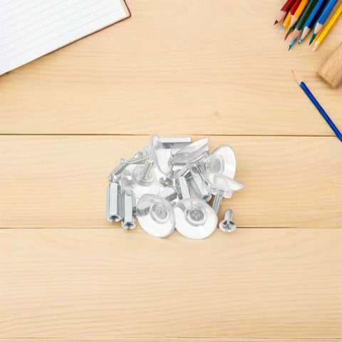Meat Grinder Replacement Parts With Machine Base Screw, 2 Sets, Stainless Steel Grinder Suction Base, 45 x 33 x 33 mm on desk