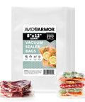 Heavy Duty Vacuum Sealer Bags 200 Quart 8x12 Inches For Food Storage And Sous Vide Meal Prep BPA Free Pre Cut Embossed