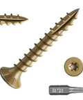 Built Like A Tank Premium Heavy Duty Deck Screws, 150 Pack Size 8 X 1 Inch Zinc Coated Carbon Steel, Star Torx Drive.