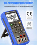 Pro Grade All In One Calibration Tool 04 Plus Multi Function Calibrator in blue with LCD display showcasing 5-digit readout.