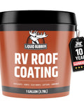 RV Roof Sealant For Travel Trailers And Campers, Professional Grade Solar Reflective Flexible Waterproof Membrane Coating, 1 Gallon container