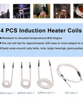 4 induction heater coils for Heavy Duty 1500W Magnetic Induction Heater Kit With Four Swappable Coils And Tough Carry Case For Quick Nut Bolt Bearing Knockout Zero Sweat Pro Garage Essential Blue.