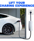 Top Shelf Nema 14 50 Adapter Plug For Tesla Mobile Charger Gen 2 And Gen 3 Ev Charging Connector 32 Amp 240V connected to Tesla.