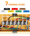 7 Way Trailer Wire Junction Box With Clear Color Coded Cover And 7 Pin Terminal Studs Heavy Duty 7 Gang Trailer Wiring Connector