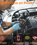 Mechanic using Endoscope Camera With Light 4.3 Inch HD Display 1920P Borescope Snake Inspection IP67 on car engine