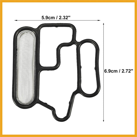 Auto Solenoid Gasket Spool Valve Filter Screen For Honda Accord 2008 2009 2010 2011 2012 Easy Install Black Replacement