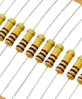 Close-up of assorted resistors from 56 Value 1W Carbon Film Resistor Kit For DIY Electronics Projects