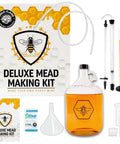 Mead Making Kit For Beginners All In One Home Brewing Starter With 1 Gallon Glass Carboy Hydrometer Auto Siphon Airlock Guide
