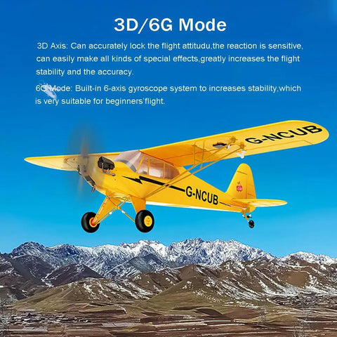 A160 J3 Brushless RC Plane With 5CH 3D/6G Modes flying over mountains