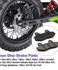 Rear Disc Brake Pads 4 Pcs Fit B200R B200C B200RSV B200 Mini Bike Gy6 Scooters 49cc 50cc 125cc 150cc 200cc 250cc ATV Go Kart