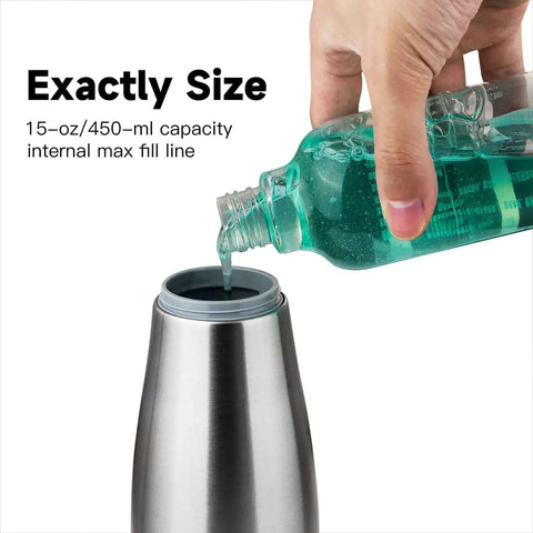 Filling the Stainless Steel Liquid Soap Dispenser 15 Fl Oz For Dish And Hand Soap No Fuss Pump Top Lifts Off For Easy Refill