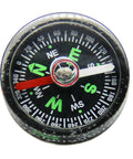 Miniature Bubble Compass For Outdoor Hiking And Camping Navigation Tool Durable Acrylic Easy Read Dial with green markings.