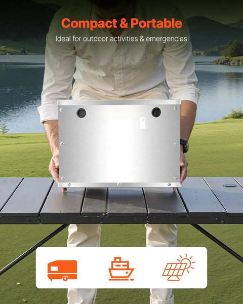 Hella Durable Aluminum Battery Box Fits Group 24 And 31 Marine Trolling Motors With Cool Airflow And Rust Proof Shield, portable for outdoor use.
