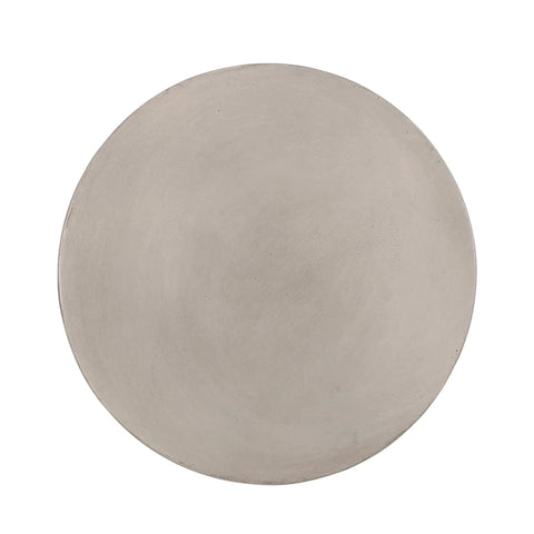 Top view of Cylindrical Outdoor Side Table In Light Gray For Patio And Backyard Modern Durable End Table With Smooth Design