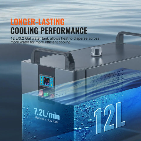 Badass Chill On Tap With This Heavy Duty Industrial Water Chiller Tuned For Co2 Laser Cutters And Engravers Up To 100W delivering 7.2L/min flow rate.