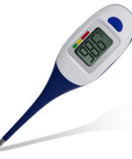 Large Face LCD Digital Thermometer For Adults And Kids With Fast 10 Second Fever Check And Instant Read Easy To Read Display Battery Included Perfect For Home Health Care, blue body
