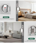 Keyless Privacy Pocket Door Lock With Visual Indicator For Bedroom And Bathroom Sliding Doors Square Handle Rust Proof Zinc Alloy Hardware For Interior Doors Easy Install And Smooth Quiet Operation installed view in a modern bedroom and living room.