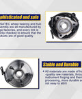Front Wheel Hub And Bearing Assembly 515078 For Ford Explorer 2006 2010 displayed front and side view with 5 lug ABS
