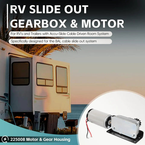 RV Slide Out Motor And Gear Housing Kit For Accu Slide Cable System Replacement Gearbox R25076 R25075 in RV scene
