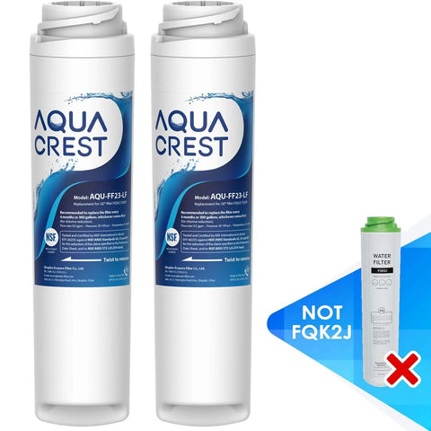 Under Sink Water Filter Replacement For GE FQSLF FQSVF FQSVN FQROPF, NSF 401 Certified, 2 pack, lead free, not compatible with FQK2J