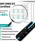 NSF/ANSI 53 certified heavy metals removal data for Two Pack Refrigerator Water Filter For Maytag UKF8001 And Whirlpool 4396395.