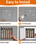 Installation steps for 12x12 Inch Waterproof PVC Wall Access Panel With Reinforced Hinged Door For Drywall And Ceiling Great For Plumbing And Wiring And Cables DIYers Paintable White