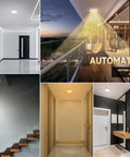 Heavy Duty Motion Sensor Led Ceiling Light 6 Inch 16W 1000 Lumen 3Cct Adjustable Disc Fixture in modern hallway and balcony.