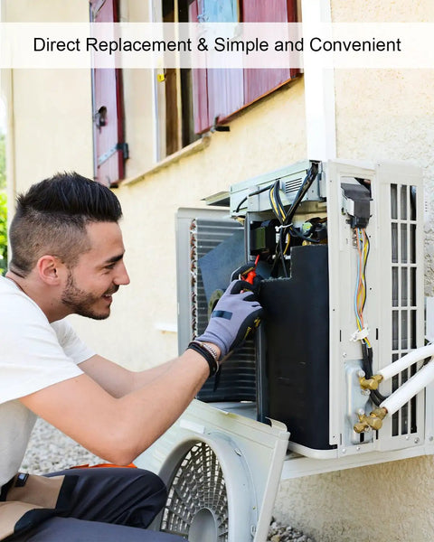 Technician installing Brushless 280V Fan Motor For Air Conditioning, 20W, 1300RPM, 0.1A, Easy Install Plug In Replacement