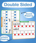 12 Pack Elkonin Boxes Phonemic Awareness Boards for Speech Therapy and Phonics Games, 9 by 12 Inch Dry Erase Whiteboards