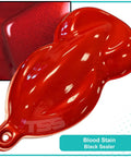 One Gallon Blood Red Automotive Basecoat Paint Ready To Spray With Slow Reducer For Custom Hot Rod Builds and Showroom Finish color sample.
