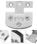 Heavy Duty No Drill Stainless Steel Glass Door Hinge With Adjustable Angle For Frameless Tempered Glass Doors And Display Cabinets Easy Install Smooth Operation Built To Last, silver hinge close-up