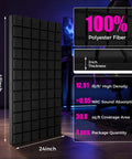 4 Pack Full Size 48X24 Acoustic Foam Panels Soundproof Wall Tiles Flame Retardant Dampener shown in a gaming setup, measuring 48x24 inches.