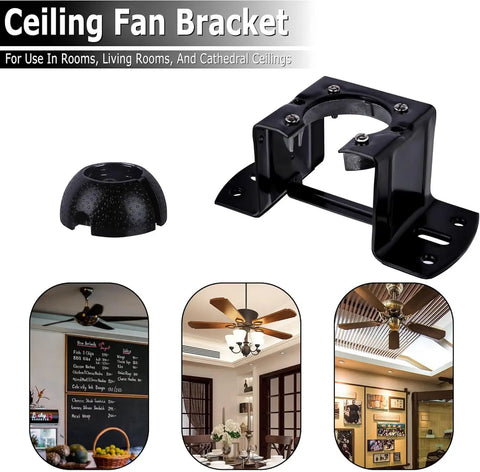 Ceiling Fan Mounting Bracket And Canopy Balancing Adapter Kit For Living Room Outdoor Patio And Porch Aluminum Construction Heavy Duty Mounting Bracket With 1 Inch Downrod Compatibility And 4 Inch Electrical Box Fit No Fuss Setup
