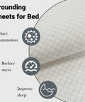 Queen Size Grounding Sheet With 10 Percent Silver Fiber For High Conductivity And A 15 Foot Grounding Cord Sleep Better Naturally