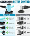 Comparison of Top Tier Pneumatic Air Angle Grinder 4 Inch Metal Grinding And Polishing Workhorse with another style showing features.