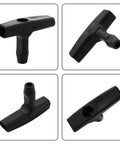 Two Pack Pull Cord Handles For Gas Engine Starters, Durable Plastic With Beefy Three-Finger Grip, 2.84 Inch Long And 0.65 Inch Wide, Replacement Handles For Lawn Mowers, Generators, Chainsaws, Trimmers, Edgers, And Other Outdoor Power Equipment, black