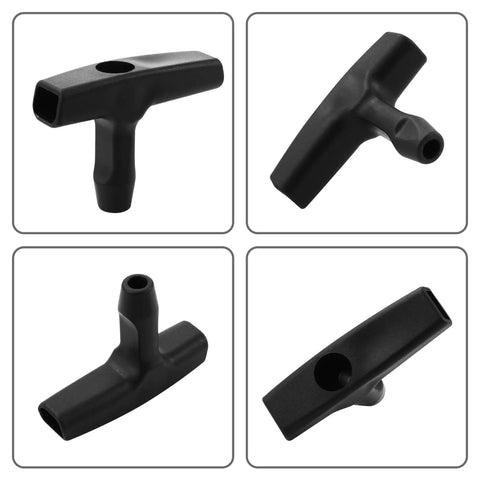 Two Pack Pull Cord Handles For Gas Engine Starters, Durable Plastic With Beefy Three-Finger Grip, 2.84 Inch Long And 0.65 Inch Wide, Replacement Handles For Lawn Mowers, Generators, Chainsaws, Trimmers, Edgers, And Other Outdoor Power Equipment, black