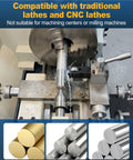 Image of Insanely Smooth Mini Lathe Burnishing Tool for Traditional and CNC Lathes polishing metal workpieces.