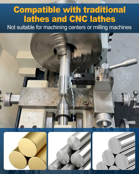 Image of Insanely Smooth Mini Lathe Burnishing Tool for Traditional and CNC Lathes polishing metal workpieces.
