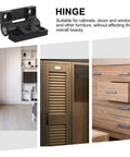 Space Saving 90 Degree Folding Cabinet Door Hinges For Offices And Kitchens LOORGVEL Rugged Plastic Torque Desk Hinges shown installed on cabinets, doors, drawers.