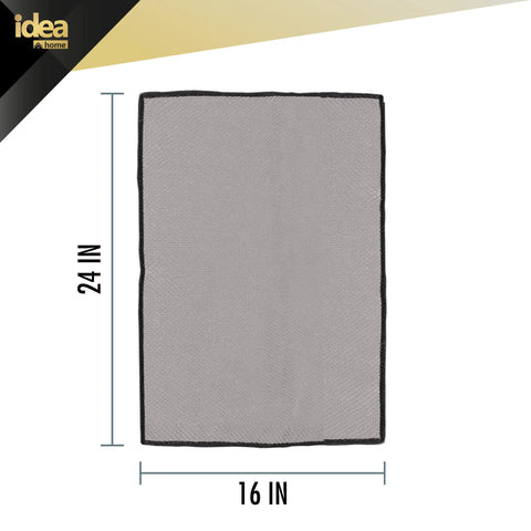 Idea Home microfiber cleaning cloth, gray, 16 x 24 inches