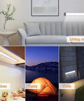 Two Pack Under Cabinet Lights With Motion Sensor, 54 LED, 2500mAh Rechargeable for living rooms, kitchens, tents, and walls