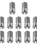 12 Pcs M3 X 6mm Slotted Cylindrical Pin 304 Stainless Steel External Thread Dowel Pin For DIY Furniture, Cabinets And Mechanical Projects