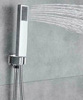 Game Changing Led Thermostatic Shower Combination Kit With Heavy Duty Rain Head And Massage System Leveraging Air Injection Tech Plus Self Cleaning Abs Nozzles For Your Bathroom Flex Upgrade, sleek handheld shower sprayer.