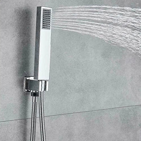 Game Changing Led Thermostatic Shower Combination Kit With Heavy Duty Rain Head And Massage System Leveraging Air Injection Tech Plus Self Cleaning Abs Nozzles For Your Bathroom Flex Upgrade, sleek handheld shower sprayer.
